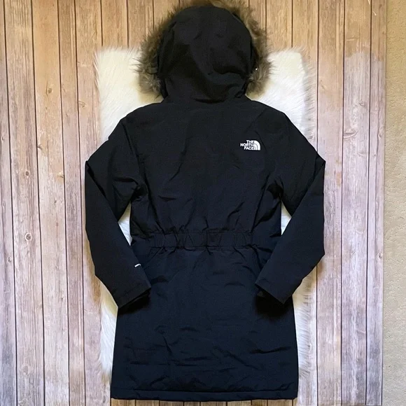 The North Face Women’s Arctic Parka Black Waterproof Coat - Picture 6 of 9